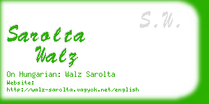 sarolta walz business card